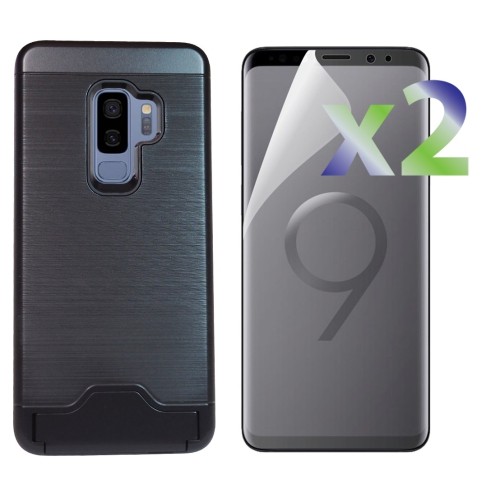 Image 1 de 2.. Étui rigide ajusté d’Exian pour Galaxy S9 plus de Samsung - Noir