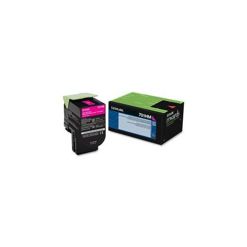 LEXMARK  701Hm 70C1Hm0 Return Program Toner Cartridge High Yield for Laser Printer In Magenta