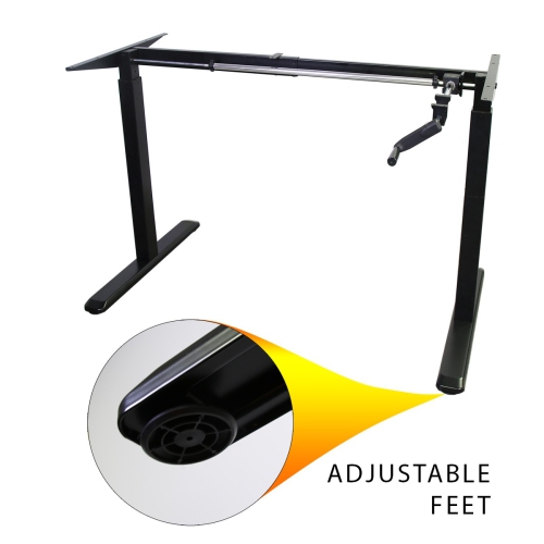 Boost Industries Floor Standing FS-DR48C Manual Crank Height Adjustable Desk Frame