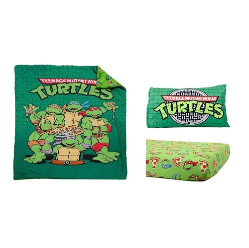 Teenage Mutant Ninja Turtles Green Toddler Comforter Reversible