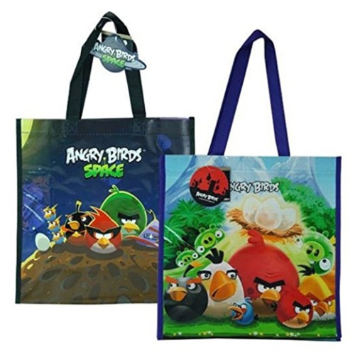 Angry Birds with Space Non Woven Tote Bag 2 Assorted 13.5 x 14 x 5.5"