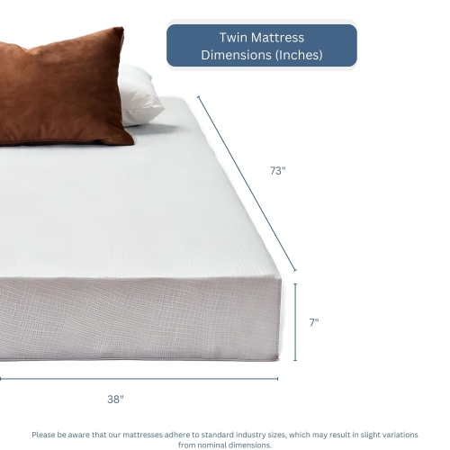 Matelas en mousse confortable de fermeté moyenne de 7 po Canadian Maxima de ViscoLogic - - mousse certifiée CertiPUR-US®