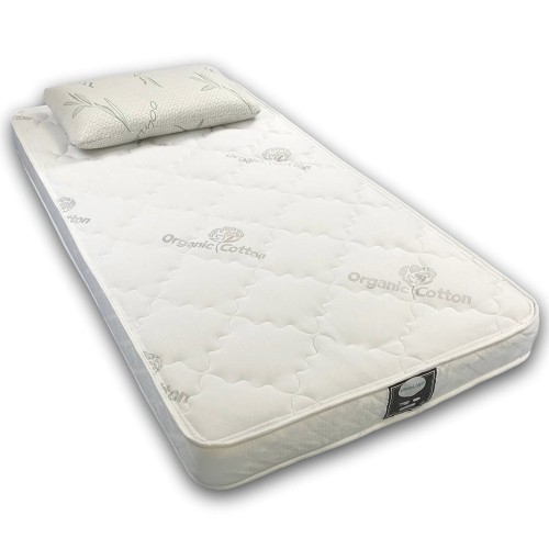 Single ViscoLogic Maxima Comfort Luxurious Organic Cotton Quilted Flippable Foam Mattress Twin