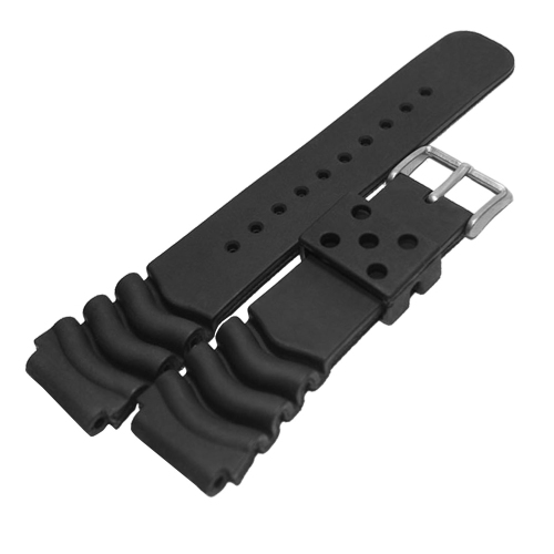 StrapsCo Silicone Rubber Divers 20mm Divers Watch Strap Band for Seiko