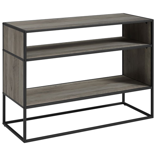 Walker Edison 30 3 Shelf Wood Metal Bookcase Grey Wash Walker Edison 30 3 Shelf Wood Metal Bookcase Grey Wash Only