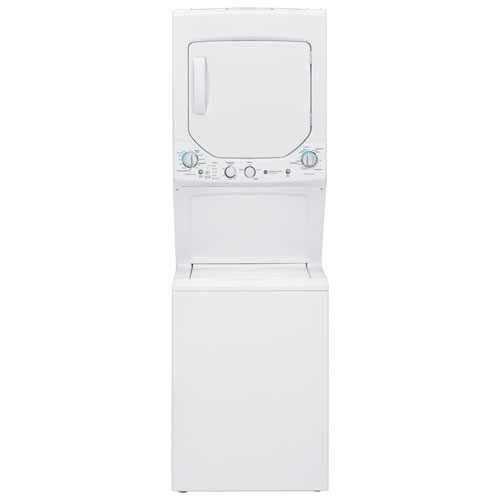 GE 4.4 Cu. Ft. Electric Washer & Dryer Laundry Centre - White-Open Box-Scratch & Dent