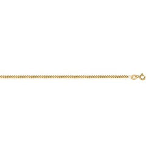 10K Yellow Gold Curb Link 16" Length 1 mm Italian Chain
