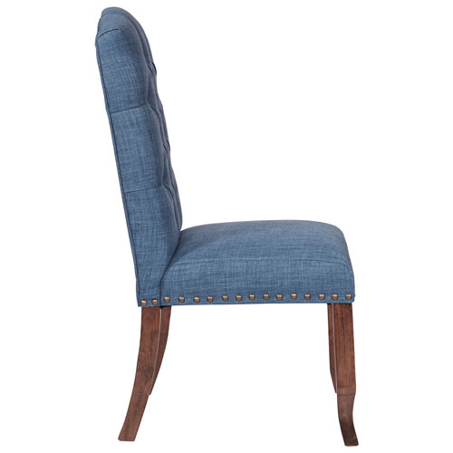 Jessica Traditional Fabric Dining Chair - Navy