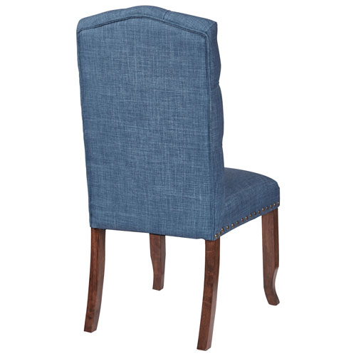 Jessica Traditional Fabric Dining Chair - Navy
