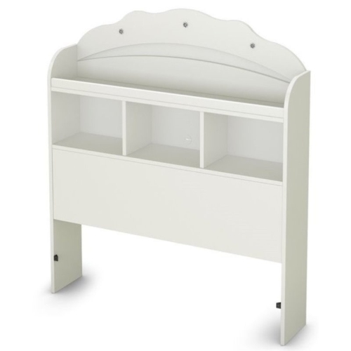 South Shore Tiara Twin Bookcase Headboard, Pure White