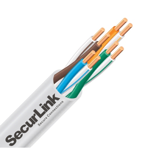 SECURLINK  Cat5E Indoor Network Cable 1000Ft (Pure Copper/cul Tested)- In White