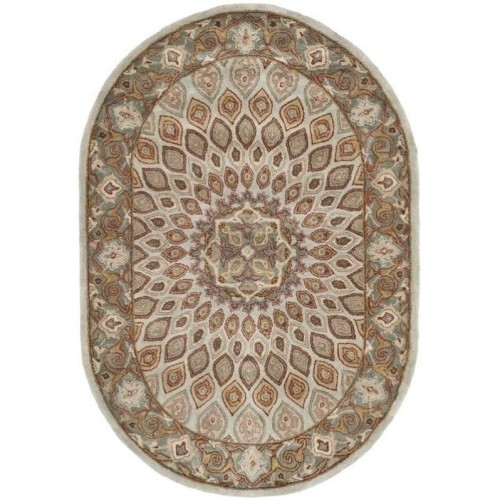 SAFAVIEH  Heritage Oval Rug In Blue / Grey