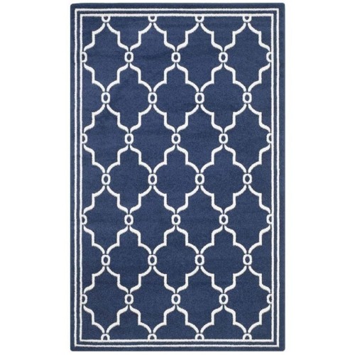 SAFAVIEH  Amherst Navy Indoor Outdoor Rug - 5' X 8'