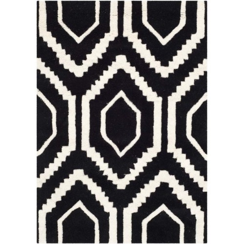 Tapis contemporain noir Chatham de Safavieh - Tapis chemin 2 pi 3 po x 5 pi