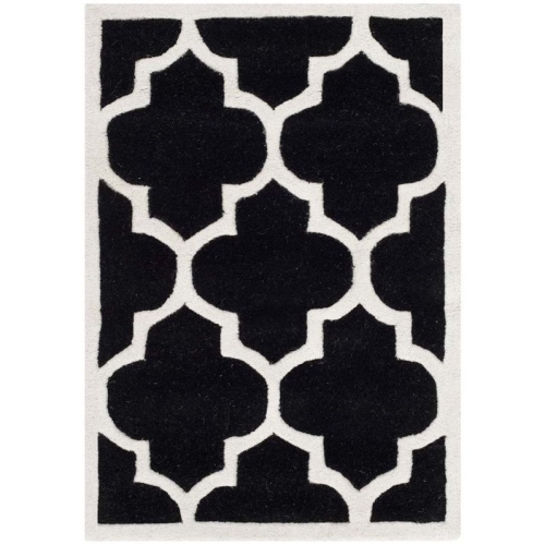 Image 1 of 3.. Safavieh Chatham Black Contemporary Rug - 2' x 3'