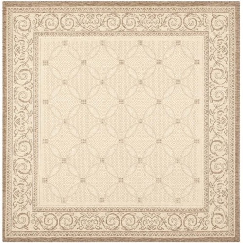 Image 1 of 1.. Safavieh Courtyard Natural Indoor Outdoor Rug - Square 6'7"