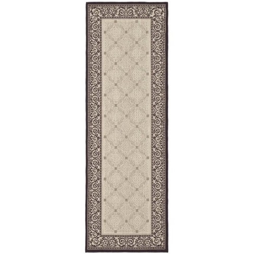Tapis d’intérieur sable Courtyard de Safavieh - Tapis chemin 2 pi 3 po x 10 pi