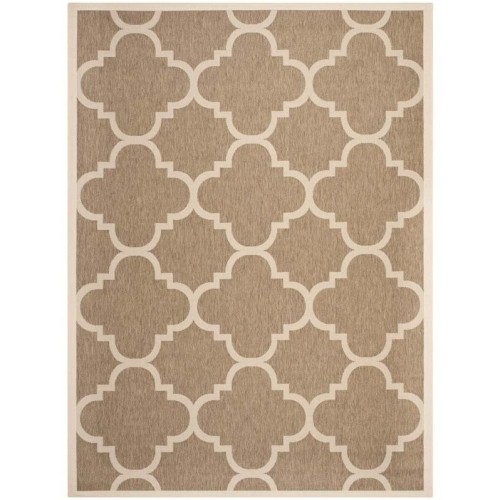 Tapis d'extérieur Safavieh Courtyard, brun, 9 x 12 pi