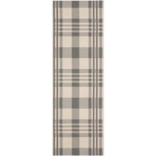 Safavieh Courtyard Grey Indoor Outdoor Rug - Runner 2'3" x 14'