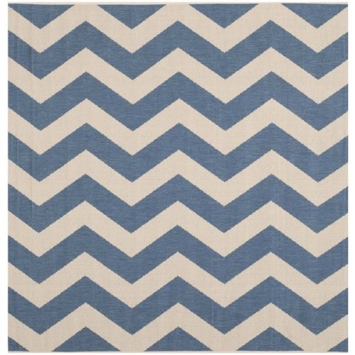 Safavieh Courtyard Blue Indoor Outdoor Rug - Square 5'