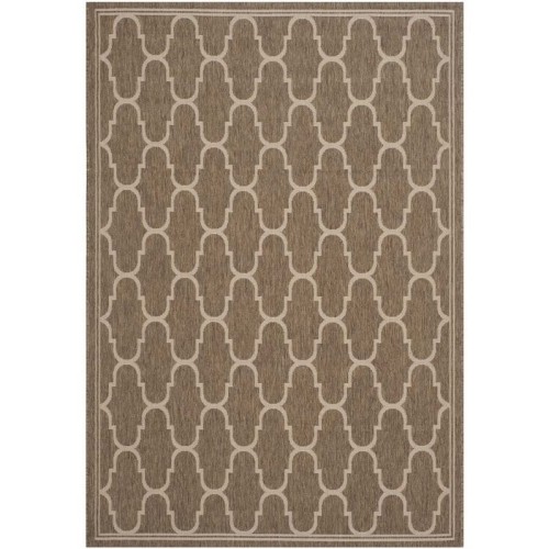 Safavieh Courtyard Brown Indoor Outdoor Rug - 4' x 5'7"
