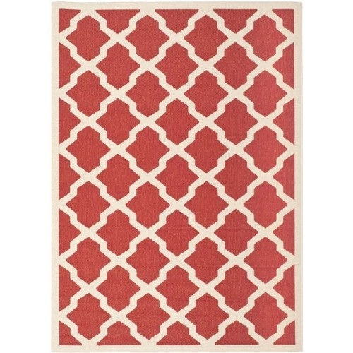 Safavieh Courtyard Red Indoor Outdoor Rug - 4' x 5'7"