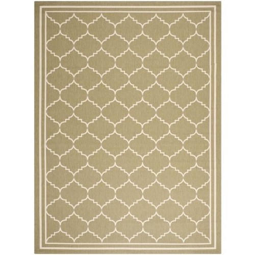 Image 1 of 1.. Safavieh Courtyard Green Indoor Outdoor Rug - 2'7" x 5'