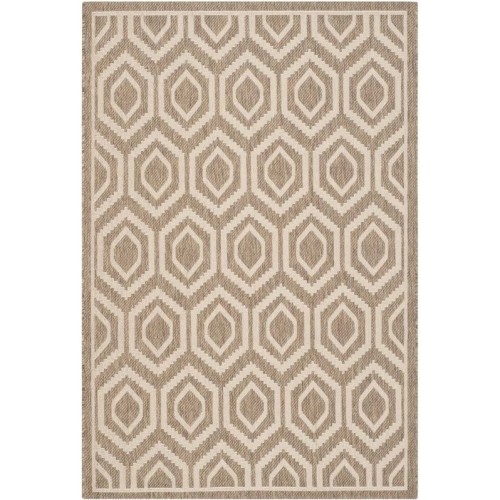 Safavieh Courtyard Brown Indoor Outdoor Rug - 9' x 12'