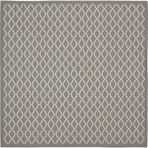 Safavieh Courtyard Anthracite Indoor Outdoor Rug - Square 5'3"