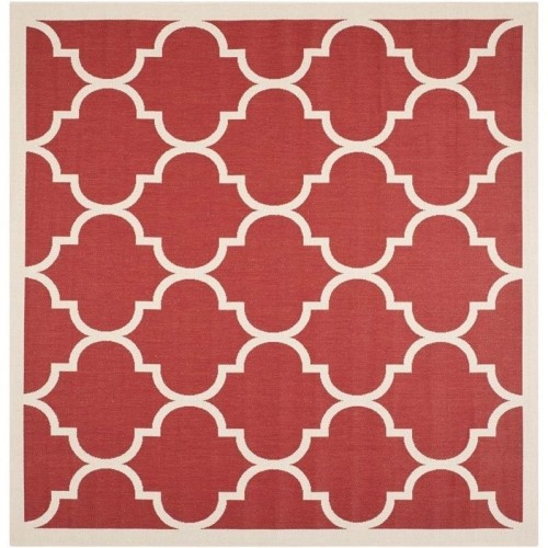 Safavieh Courtyard Red Indoor Outdoor Rug - Square 5'3"