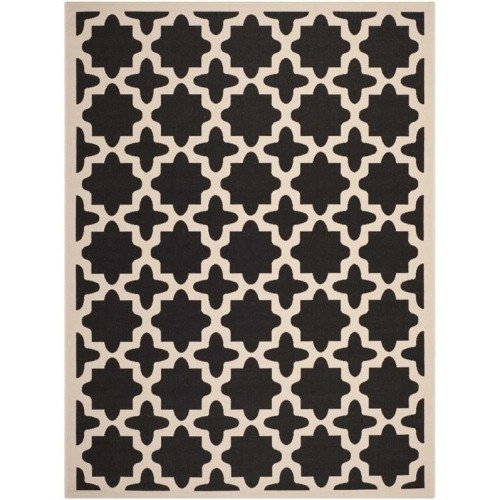 Image 1 of 1.. Safavieh Courtyard Black Indoor Outdoor Rug - 9' x 12'