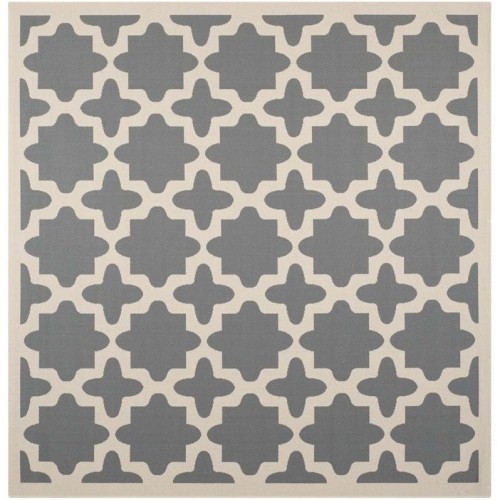 Safavieh Courtyard Indoor Outdoor 6'7" Square Area Rug - Anthracite