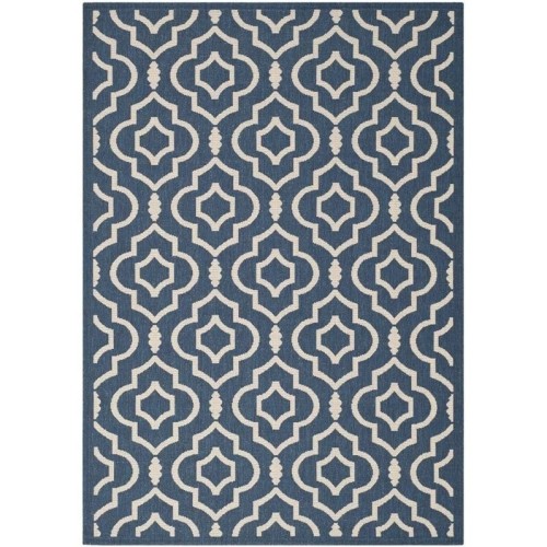 Image 1 de 1.. Tapis d'intérieur bleu marine Safaeh Courtyard - 9 x 12 pi