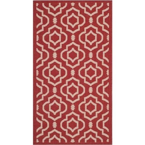 Tapis d’intérieur rouge Courtyard de Safavieh - 2 pi 7 po x 5 pi