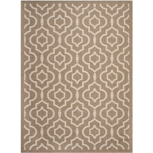 Safavieh Courtyard Brown Indoor Outdoor Rug - 6'7" x 9'6"