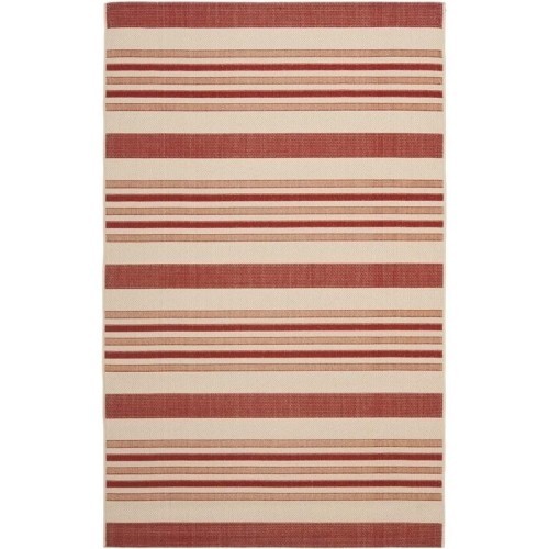Safavieh Courtyard Beige Indoor Outdoor Rug - 4' x 5'7"
