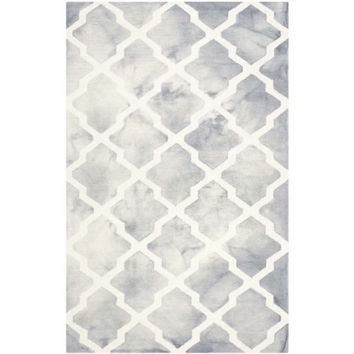 SAFAVIEH  Dip Dyed Contemporary 6' X 9' Round Area Rug - Grey