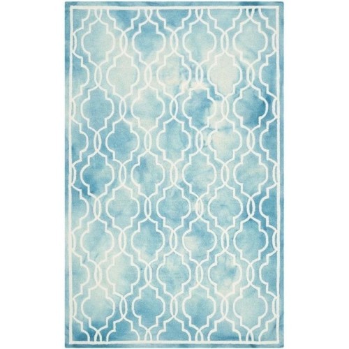 Tapis contemporain bleu sarcelle à teinte Safavieh - 8 x 10 pi