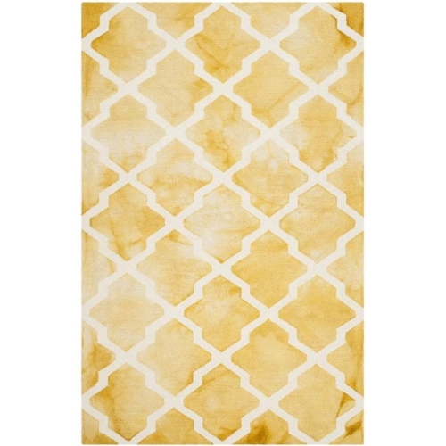 Image 1 of 2.. Safavieh Dip Dyed Gold Contemporary Rug - 4' x 6'