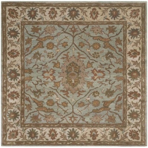 Tapis traditionnel Safaeh Heritage Light Blue - carré, 6 pi