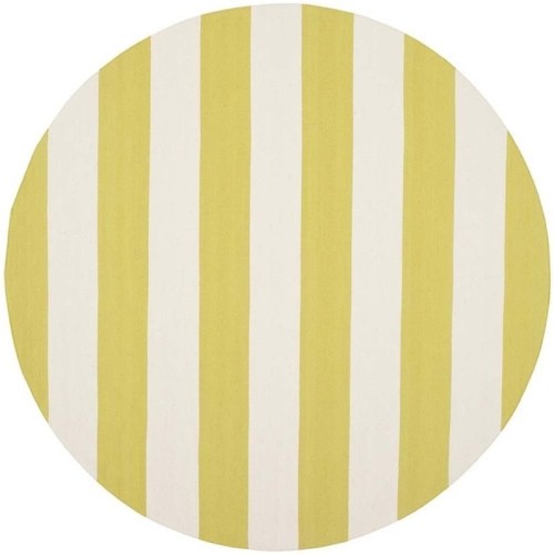 Tapis contemporain Safaeh Montauk Green - rond 6 pi