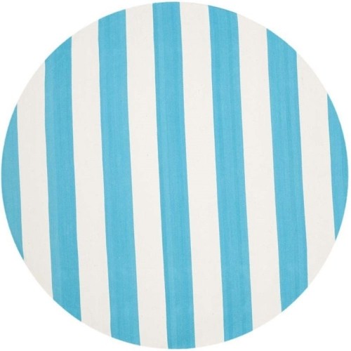Tapis contemporain Safah Montauk Turquoise - rond 6 pi