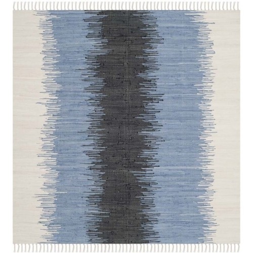 Tapis contemporain gris Safah Montauk - carré 6 pi