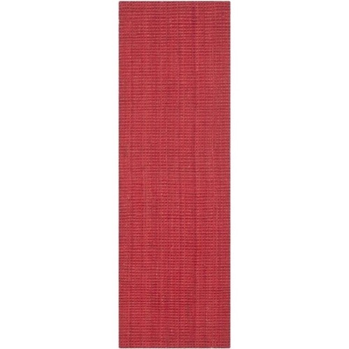 SAFAVIEH  Natural Fiber Red Area Rug - Runner 2'3" X 9'