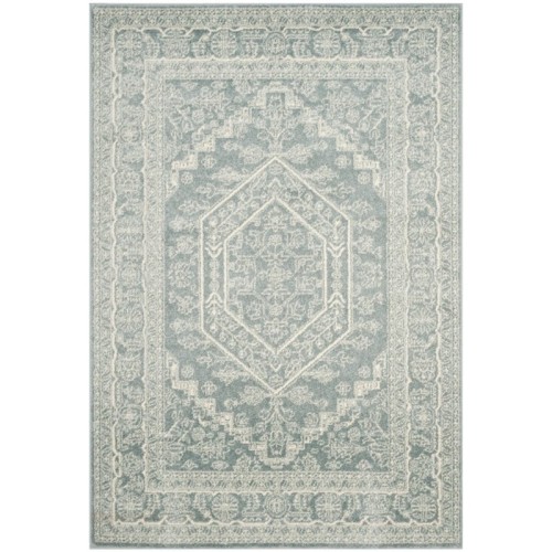 SAFAVIEH  Adirondack Power Loomed 8' X 10' Runner Area Rug - Slate/ivory