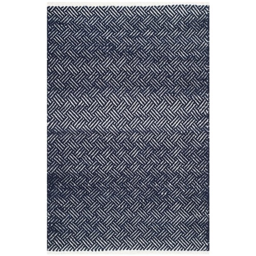 Safavieh Boston 8' X 10' Hand Woven Cotton Pile Rug in Navy