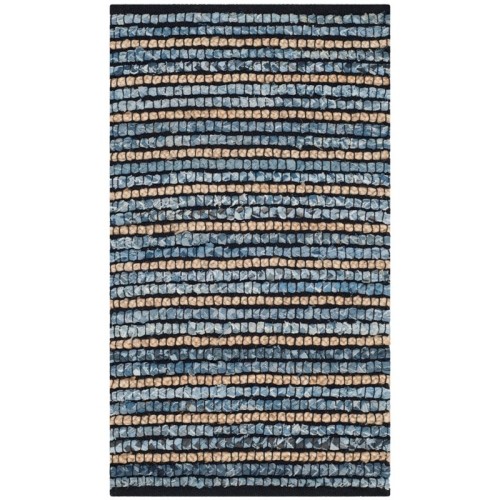 SAFAVIEH  Cape Cod 6' X 9' Hand Woven Rug In Blue And Natural