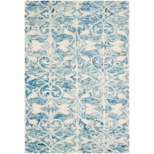 Safavieh Chatham 3' X 5' Hand Tufted Wool Rug in Dark Blue and Ivory