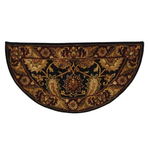 Safavieh Classic 2'3" X 4' Hand Tufted Wool Rug in Black and Burgundy