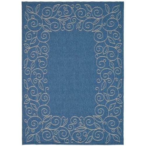 Tapis de corridor Safavieh Courtyard Power tissé 2 pi x 3 pi 7 po - Bleu/Beige